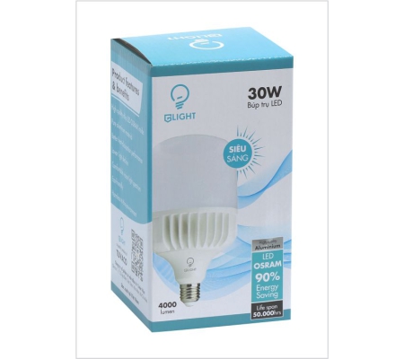 BULB TRỤ NHÔM NGUYÊN KHỐI 30W