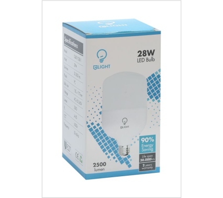 BULB TRỤ NHỰA 28W GLIGHT